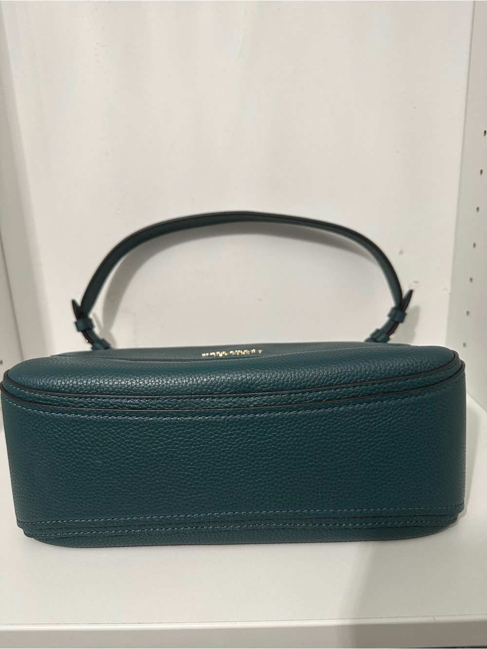 Kate Spade Hudson pebbled leather flap convertible in Artesian Green/gold accent - Picture 6 of 10